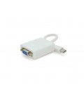 Конвертер mini Display Port (папа) на VGA(папа) 30cm, White, 4K/2K, Пакет