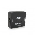 Конвертер Mini, HDMI to AV, ВЫХОД 3RCA(мама) на ВХОД HDMI(мама), 720P/1080P, Black, BOX