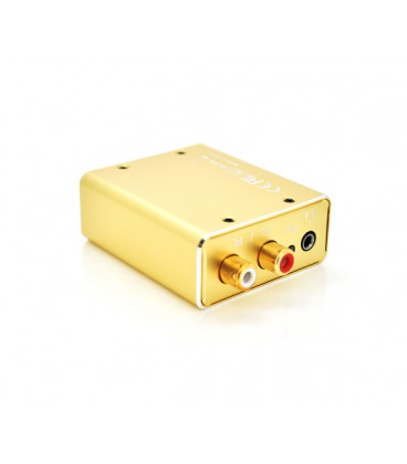 Активный конвертер VEGGIEG F101 с цифрового (SPDIF) в аналоговый (RCA) аудио сигнал, Gold