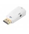 Конвертер-адаптер HDMI (папа) на VGA(мама), White, CristalBox