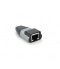 Переходник Type-C (папа)/RJ-45(мама), chip:RTL8153, 1000Mbps, Black