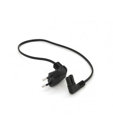 Кабель питания 0.5m, 0.5mm, PC-184/2 CEE7/16-C7 2 pin (для бытовой техники), Black, 90° OEM Q50/300 МЕДЬ!!!