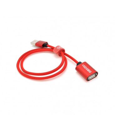 Удлинитель VEGGIEG UF2-0.5, USB 2.0 AM/AF, 0,5m, Red, Пакет