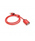 Удлинитель VEGGIEG UF2-0.5, USB 2.0 AM/AF, 0,5m, Red, Пакет