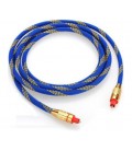 Кабель оптический цифровой стерео в нейлоновой оплетке 1,5m, 250 Мегабит/с, Blue (Пакет) Q300