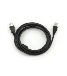 Удлинитель USB 2.0 AM/AF, 3.0m, 1 феррит, черный Пакет Q200