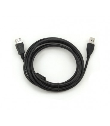 Удлинитель USB 2.0 AM/AF, 3.0m, 1 феррит, черный Пакет Q200