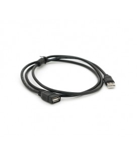Удлинитель USB 2.0 AM/AF, 1.5m, 1 феррит, черный Пакет Q250