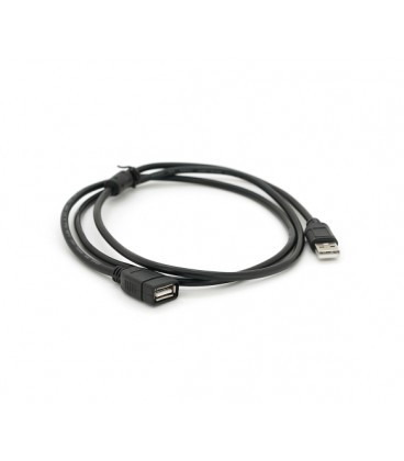 Удлинитель USB 2.0 AM/AF, 1.5m, 1 феррит, черный Пакет Q250