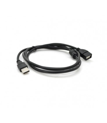 Удлинитель USB 2.0 AM/AF, 1,5m, черный Q250