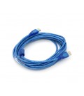 Кабель USB 2.0 RITAR AM/AM, 5.0m, прозрачный синий