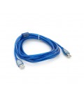 Кабель USB 2.0 RITAR AM/AM, 3.0m, прозрачный синий