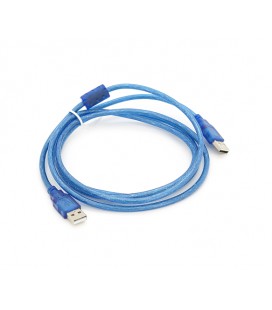 Кабель USB 2.0 RITAR AM/AM, 1.8m, прозрачный синий