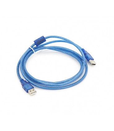 Кабель USB 2.0 RITAR AM/AM, 1.8m, прозрачный синий