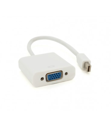 Конвертер mini Display Port (папа) на VGA(мама) 30cm, White, 4K/2K, Пакет