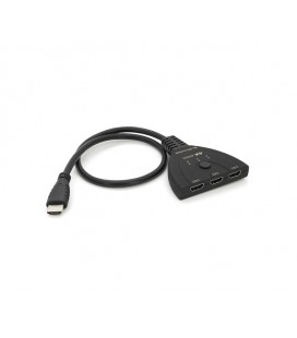 Разветвитель HDMI 1&gt,3 порта, 4К, кабель 30см, Box