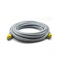 Кабель Merlion HDMI-HDMI V-Link High Speed 3.0m, v2,0, OD-8.2mm, круглый Grey, коннектор Grey/Yellow, (Пакет), Q80