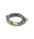 Удлинитель VEGGIEG, USB 2.0 AM/AF, 5.0m, 1 феррит, Grey/Yellow