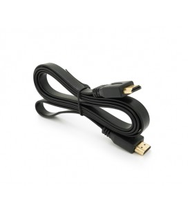 Кабель Merlion HDMI-HDMI 1.5m, v1.4, плоский Black, (Пакет), Q150