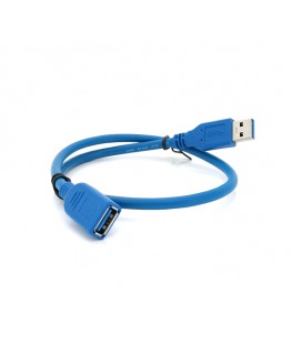 Удлинитель USB 3.0 AM/AF, 0.5m, Blue, Пакет, Q200