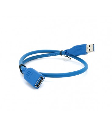 Удлинитель USB 3.0 AM/AF, 0.5m, Blue, Пакет, Q200