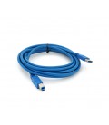 Кабель USB 3.0 AM/BM 3,0 м blue для периферии