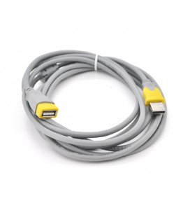 Удлинитель USB 2.0 V-Link AM/AF, 1.5m, 1 феррит, Grey/Yellow, Q250