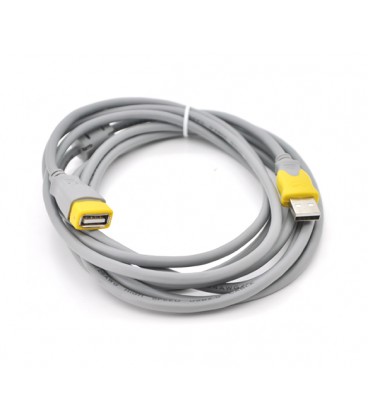 Удлинитель USB 2.0 V-Link AM/AF, 1.5m, 1 феррит, Grey/Yellow, Q250