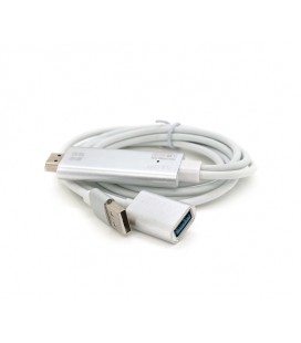 Конвертер MHL USB (мама) + USB (папа) &gt, HDMI(папа) 1м, Black, 4K/2K, BOX