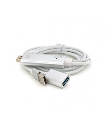 Конвертер MHL USB (мама) + USB (папа) &gt, HDMI(папа) 1м, Black, 4K/2K, BOX