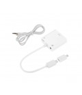Конвертер MHL microUSB (папа) &gt, VGA(мама) + Audio Jack3.5, 0.1м, White, BOX