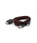 Конвертер MHL Lighting (папа) + USB (папа) &gt, HDMI(папа) 1.8м, Black/Red, 4K/2K, BOX