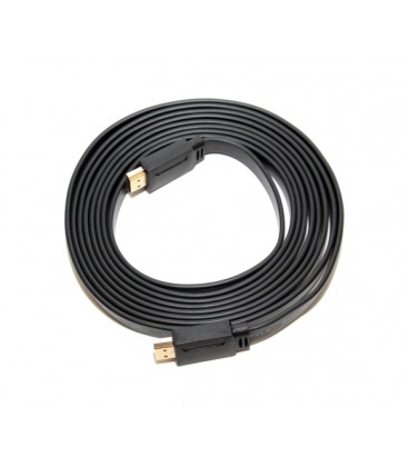 Кабель Merlion HDMI-HDMI 3.0m, v1.4, плоский Black, (Пакет), Q150