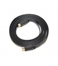 Кабель Merlion HDMI-HDMI 3.0m, v1.4, плоский Black, (Пакет), Q150