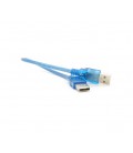 Кабель USB 2.0 RITAR AM/AM, 0.3m, прозрачный синий