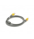 Кабель USB 2.0 V-Link AM/BM, 1.5m, 1 феррит, Grey/Yellow, Q250