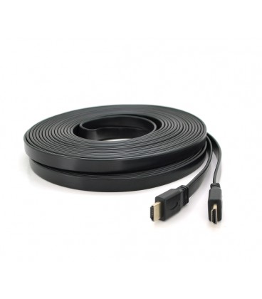 Кабель Merlion HDMI-HDMI 15m, v1.4, плоский Black, BOX, Q25