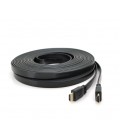 Кабель Merlion HDMI-HDMI 15m, v1.4, плоский Black, BOX, Q25