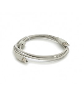 Кабель USB 2.0 AM/BM, 1.8m, 1 феррит, белый