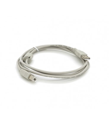Кабель USB 2.0 AM/BM, 1.8m, 1 феррит, белый