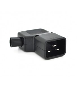 Трехконтактный разъем IEC320 C20 папа (угловой), 250V, 16A, под отверточную сборку Q50/500
