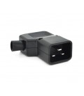 Трехконтактный разъем IEC320 C20 папа (угловой), 250V, 16A, под отверточную сборку Q50/500