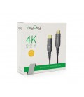 Кабель VEGGIEG HA-20 HDMI-HDMI 4K UHD, 20.0m, v2,0, OD-4.0mm, круглый, Black, коннектор Black-Metal, Box