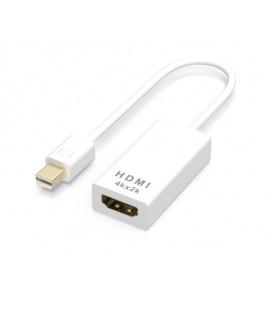 Конвертер mini Display Port (папа) на HDMI(мама) 10cm (small Size), White, 4K/2K, Пакет