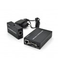 Активный удлинитель VGA сигнала до 300m по витой паре Cat5e/6e, 1080P, Black, BOX
