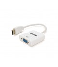 Конвертер VEGGIEG H-V1W HDMI (папа) на VGA(мама) 25cm, White, Пакет