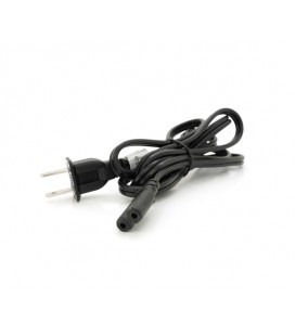 Кабель питания CN 1.5m, 0.5mm, PC-184/2 A-C7 2 pin (американский разъем), Black, OEM Q50