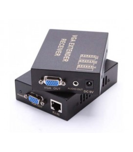 Активный удлинитель VGA 100m по витой паре через RJ-45, Black, BOX