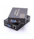 Активный удлинитель VGA 100m по витой паре через RJ-45, Black, BOX
