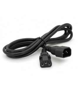 Кабель питания вторичный PC-monitor 1.8m, CCA, 1.5mm, 3pin, IEC C13-C14, Q250, Black, OEM